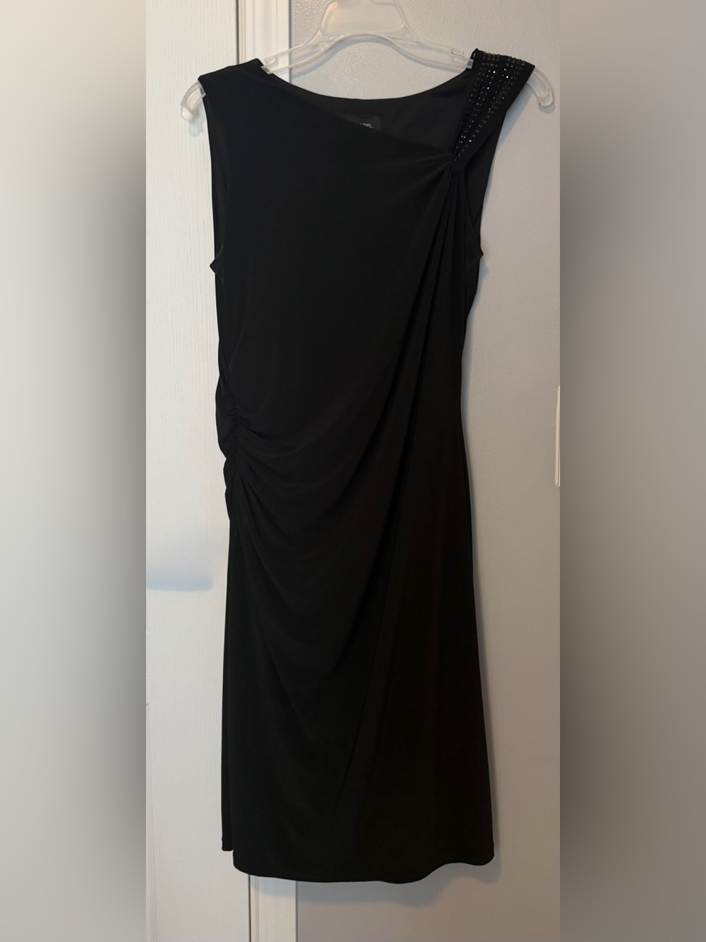 Elegant Black Ruched Maxi Dress